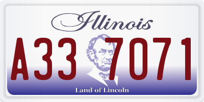 IL license plate A337071
