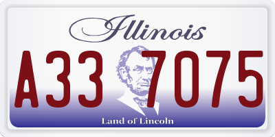 IL license plate A337075