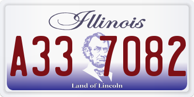 IL license plate A337082