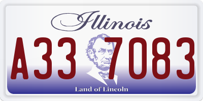 IL license plate A337083