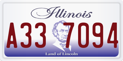 IL license plate A337094
