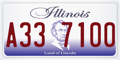IL license plate A337100