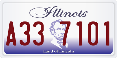 IL license plate A337101