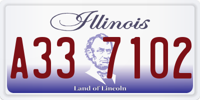 IL license plate A337102