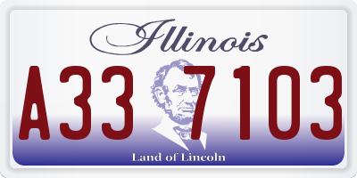 IL license plate A337103