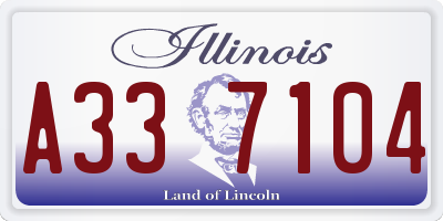 IL license plate A337104