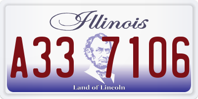 IL license plate A337106
