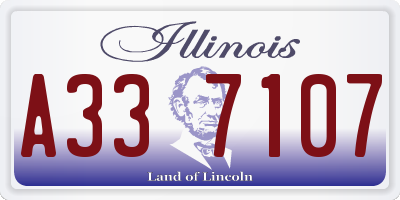 IL license plate A337107