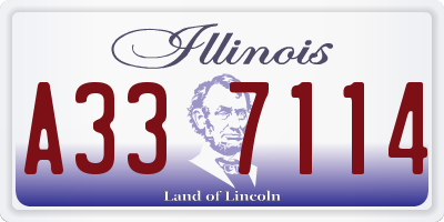 IL license plate A337114