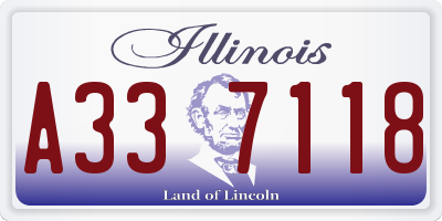 IL license plate A337118