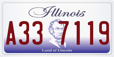 IL license plate A337119