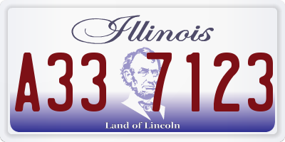 IL license plate A337123