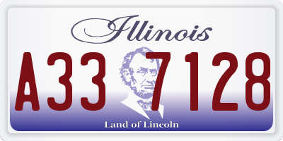 IL license plate A337128