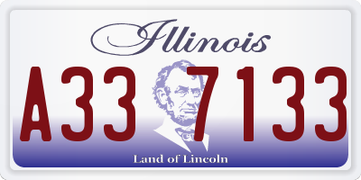 IL license plate A337133