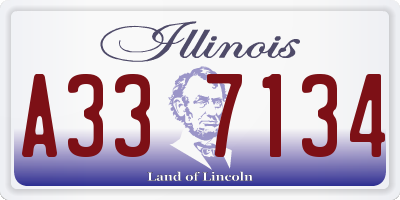 IL license plate A337134