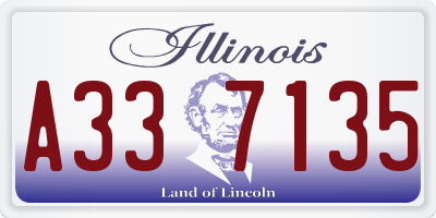 IL license plate A337135