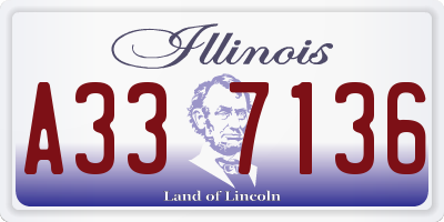 IL license plate A337136