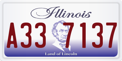 IL license plate A337137