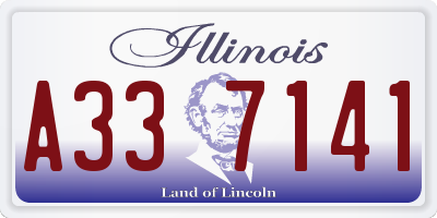 IL license plate A337141