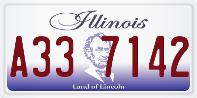 IL license plate A337142