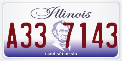 IL license plate A337143