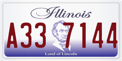 IL license plate A337144