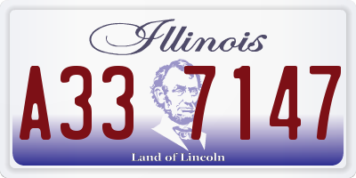 IL license plate A337147