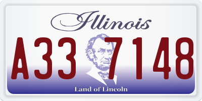 IL license plate A337148