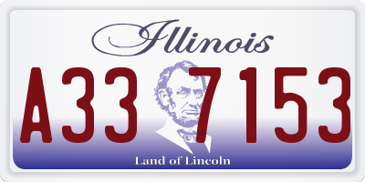 IL license plate A337153