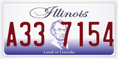 IL license plate A337154