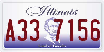 IL license plate A337156