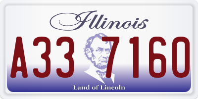 IL license plate A337160