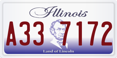 IL license plate A337172