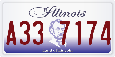 IL license plate A337174