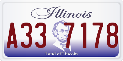 IL license plate A337178