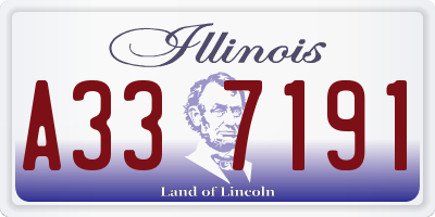 IL license plate A337191