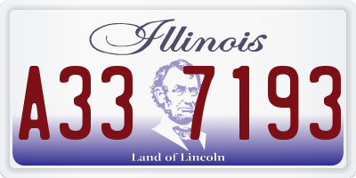 IL license plate A337193