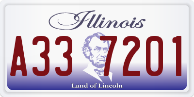 IL license plate A337201