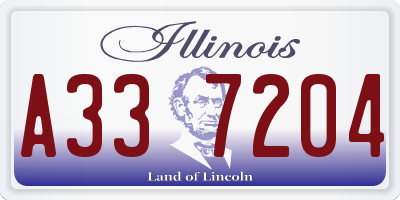 IL license plate A337204