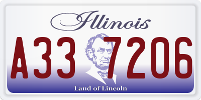IL license plate A337206