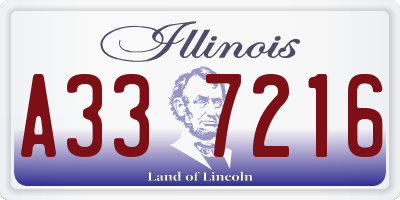 IL license plate A337216