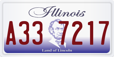 IL license plate A337217