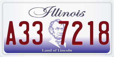 IL license plate A337218