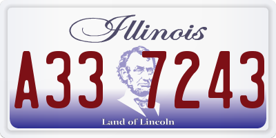 IL license plate A337243
