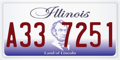IL license plate A337251