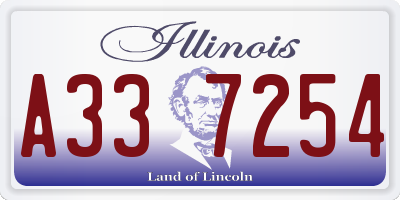 IL license plate A337254