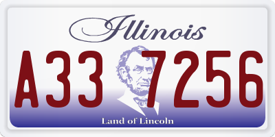 IL license plate A337256