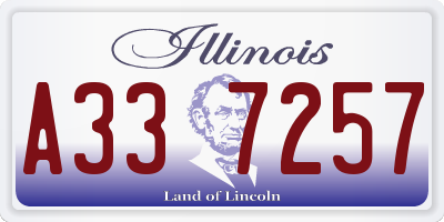 IL license plate A337257
