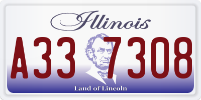 IL license plate A337308