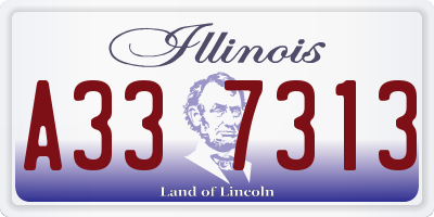 IL license plate A337313